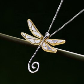 Fashion-cute-design-925-silver-dragonfly-pendant (2)